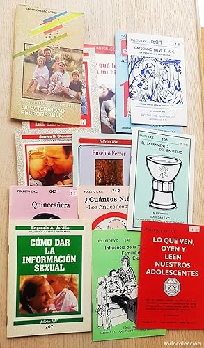 13 FOLLETOS CISTIANOS sobre HIJOS y EDUCACIÓN: ¿Por qué bautizar a mi hijo?. El sacramento del ba...