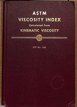 Bild des Verkufers fr ASTM Viscosity Index Calculated from Kinematic Viscosity, June 1955 zum Verkauf von WeBuyBooks