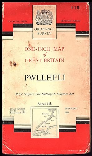 Ordnance Survey Map: PWLLHELI Sheet 115: 1962 C edition: One-Inch Map of Great Britain