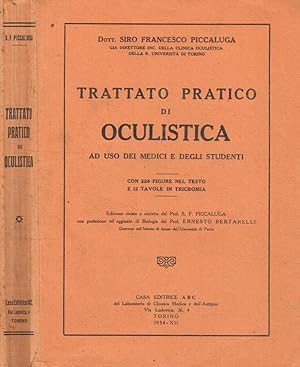 Bild des Verkufers fr Trattato pratico di oculistica zum Verkauf von Biblioteca di Babele