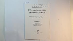 Seller image for Erkenntnisgewinne, Erkenntnisverluste : Kontinuitten und Diskontinuitten in den Wirtschafts-, Rechts- und Sozialwissenschaften zwischen den 20er und 50er Jahren for sale by Gebrauchtbcherlogistik  H.J. Lauterbach