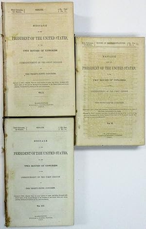 MESSAGE OF THE PRESIDENT OF THE UNITED STATES, TO THE TWO HOUSES OF CONGRESS AT THE COMMENCEMENT ...