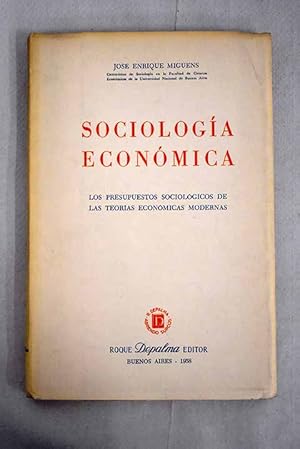 Immagine del venditore per Sociologia econmica venduto da Alcan Libros