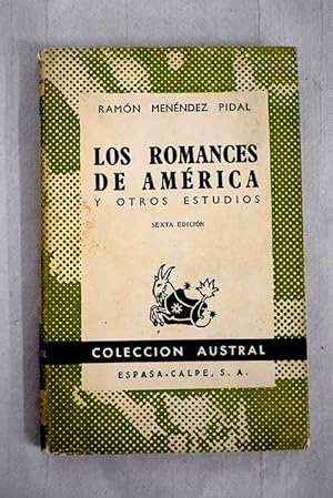 Imagen del vendedor de Los romances de Amrica y otros estudios a la venta por Alcan Libros