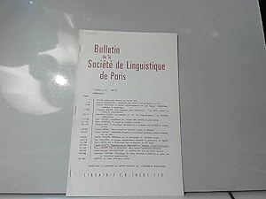 Image du vendeur pour Bull. de la socit de linguistique de Paris tome LXX, fasc. 1 1975 mis en vente par JLG_livres anciens et modernes