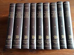 Imagen del vendedor de INSTITUCIONES DEL DERECHO PUBLICO GENERAL DE ESPAA CON NOTICIA DEL PARTICULAR DE CATALUA Y DE LAS PRINCIPALES REGLAS DE GOBIERNO EN CUALQUIER ESTADO. I, II, III, IV, V, VI, VII, VIII y IX. Completa a la venta por Itziar Arranz Libros & Dribaslibros