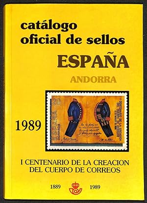 Imagen del vendedor de Catlogo oficial de sellos. I Centenario de la creacin del cuerpo de Correos 1889 - 1989 a la venta por Els llibres de la Vallrovira