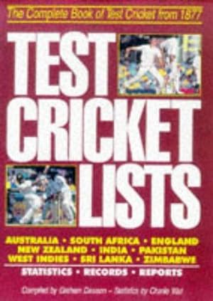 Imagen del vendedor de Test Cricket Lists: The Complete Book of Test Cricket from 1877 a la venta por WeBuyBooks