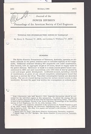 Journal of the Power Division - Proceedings of the American Society of Civil Engineers - Tunnels ...