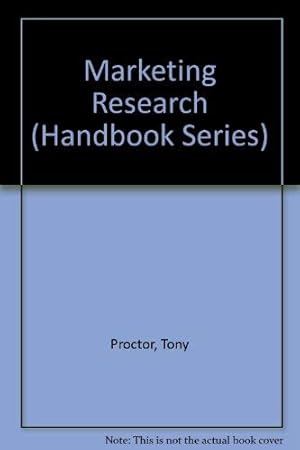 Seller image for Marketing Research (Handbook Series) for sale by WeBuyBooks