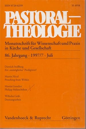 Image du vendeur pour Pastoraltheologie, 86. Jg., Heft 7, Juli 1997. mis en vente par Fundus-Online GbR Borkert Schwarz Zerfa