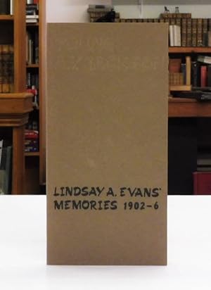 Young A. Y. Jackson; Lindsay A. Evans' Memories 1902-6