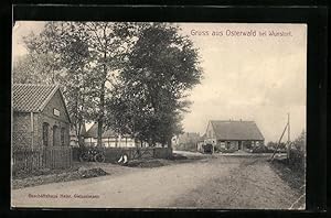 Ansichtskarte Osterwald bei Wunstorf, Strassenpartie, Kanalarbeiten