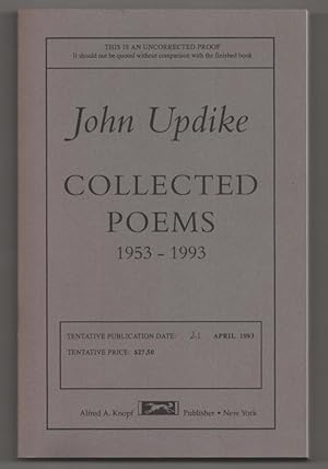 Immagine del venditore per Collected Poems 1953-1993 (Uncorrected Proof) venduto da Jeff Hirsch Books, ABAA