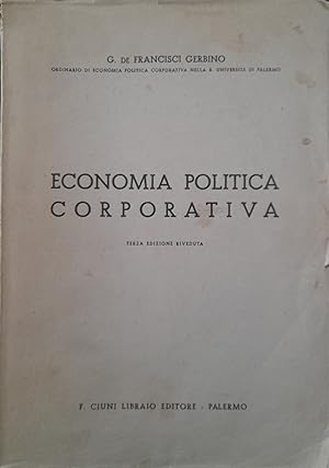Economia politica corporativa (volume primo)