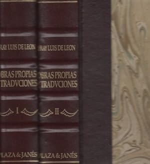 Image du vendeur pour Obras propias y traducciones fray Luis de Len. Facsmil (2 vol.) . mis en vente par Librera Astarloa