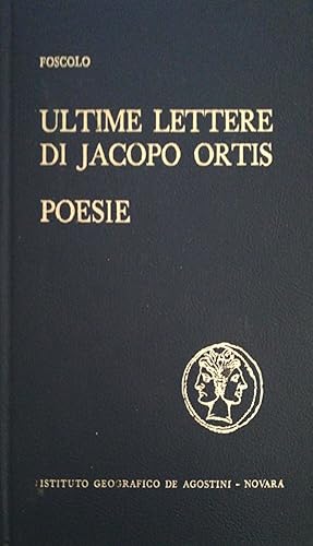 Immagine del venditore per Ultime lettere di Jacopo Ortis venduto da librisaggi