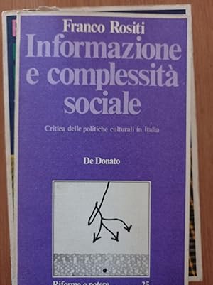 Informazione e complessità sociale