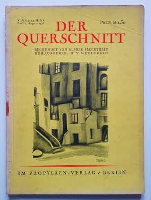 Image du vendeur pour Der Querschnitt. 5. Jg., Heft 8, August 1925. mis en vente par Querschnitt Antiquariat
