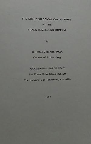 Seller image for Archaeological Collections at the Frank H. McClung Museum (Occasional Paper No. 7) for sale by Weekly Reader