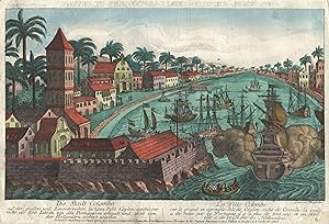 Bild des Verkufers fr Gesamtansicht, "Die Stadt Colombo auf der groen und Zimmetreichen lustigen Insel Ceylon . von den Portugiesen erbauet und 1616 von den Hollndern erobert worden". zum Verkauf von Antiquariat Clemens Paulusch GmbH