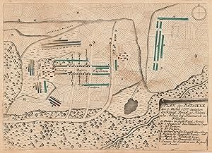 Bild des Verkufers fr Plan der Bataille den 5. Decem. 1757 . bey Neumarck in Schlesien". zum Verkauf von Antiquariat Clemens Paulusch GmbH