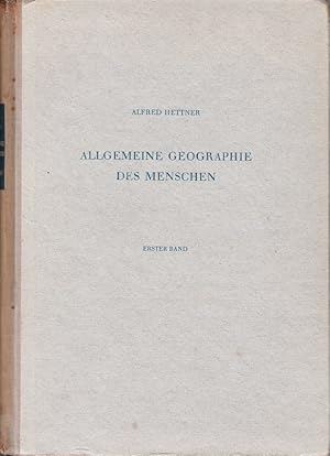 Imagen del vendedor de Allgemeine Geographie des Menschen. Bd. 1. Die Menschheit a la venta por Die Buchgeister