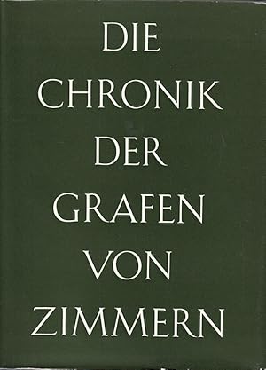 Imagen del vendedor de Die Chronik der Grafen von Zimmern. Bd. 2. Unter Mitarb. von Rudolf Seigel a la venta por Die Buchgeister