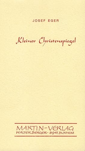 Seller image for Kleiner Christenspiegel for sale by Die Buchgeister