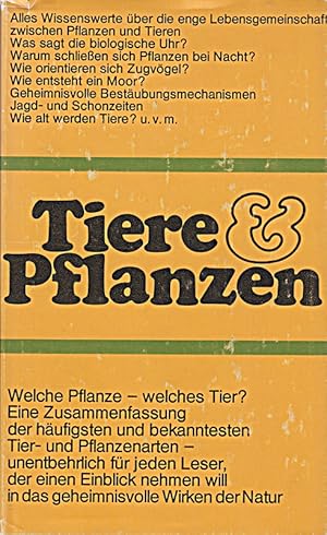 Imagen del vendedor de Tiere und Pflanzen. a la venta por Die Buchgeister