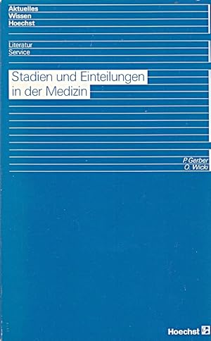 Seller image for Stadien und Einteilungen in der Medizin for sale by Die Buchgeister