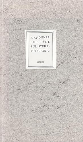 Bild des Verkufers fr Wangener Beitrge zur Stehr-Forschung 1979/80. Jahresschrift des Hermann-Stehr-A zum Verkauf von Die Buchgeister