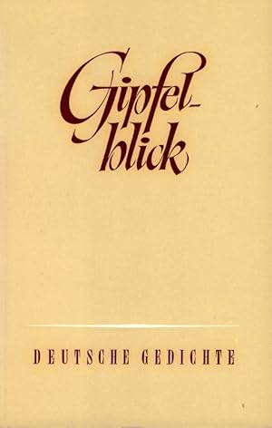 Seller image for Gipfelblick for sale by Die Buchgeister