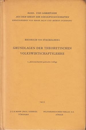 Bild des Verkufers fr Grundlagen der theoretischen Volkswirtschaftslehre (Hand- und Lehrbücher aus de zum Verkauf von Die Buchgeister