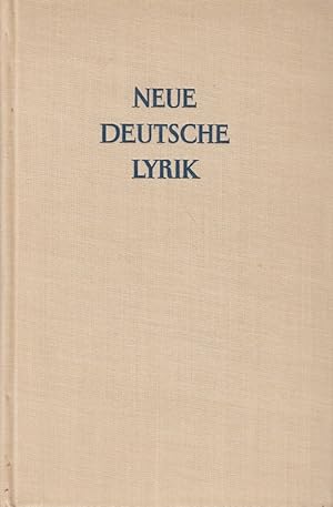 Imagen del vendedor de Neue deutsche Lyrik. Gedichte aus unserer Zeit. a la venta por Die Buchgeister