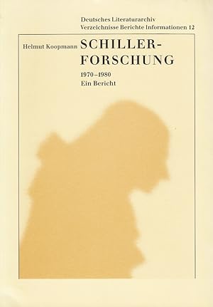 Immagine del venditore per Schiller-Forschung 1970-1980 venduto da Die Buchgeister