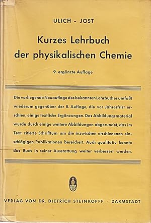 Imagen del vendedor de Kurzes Lehrbuch der physikalischen Chemie a la venta por Die Buchgeister