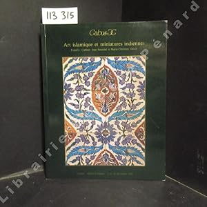 Bild des Verkufers fr Art islamique et miniatures indiennes - Catalogue de vente, 2 au 12 dcembre 1990 zum Verkauf von Librairie-Bouquinerie Le Pre Pnard