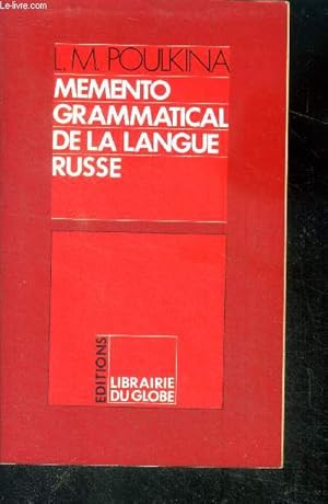 Image du vendeur pour Memento grammatical de la langue russe - 5e edition mis en vente par Le-Livre