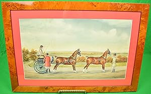 Lady Driving A 2-Horse Carriage c1929 Gouache by H. W. Standing (1894 - 1931)