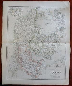 Kingdom of Denmark Copenhagen Sjaelland Jylland Iceland c. 1855-60 Fullarton map