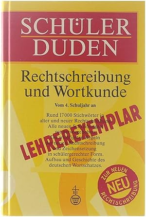 Bild des Verkufers fr Schlerduden "Rechtschreibung und Wortkunde" zum Verkauf von Untje.com