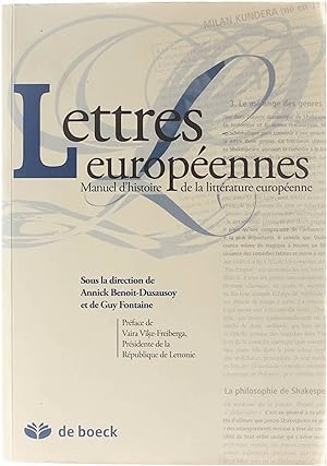 Bild des Verkufers fr Lettres europennes - Manuel d'histoire de la littrature europenne zum Verkauf von Untje.com