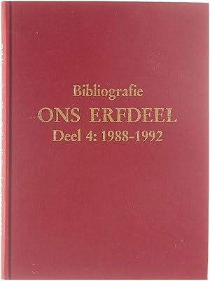 Bild des Verkufers fr Bibliografie Ons Erfdeel Deel 4: 1988-1992 zum Verkauf von Untje.com