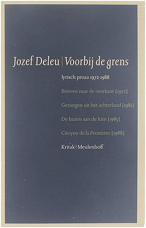 Seller image for Voorbij de grens : lyrisch proza 1972-1988 for sale by Untje.com