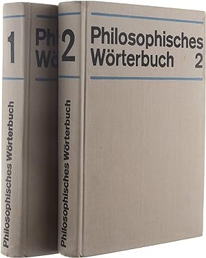 Bild des Verkufers fr Philosophisches Wrterbuch (2volumes) zum Verkauf von Untje.com