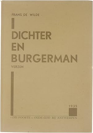 Image du vendeur pour Dichter en burgerman, verzen mis en vente par Untje.com