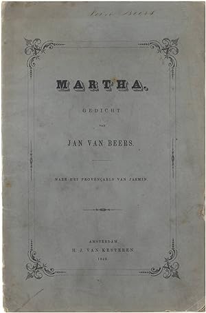 Image du vendeur pour Martha (gedicht) mis en vente par Untje.com