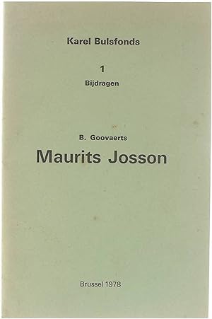 Image du vendeur pour Maurits Josson mis en vente par Untje.com