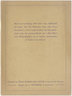 Immagine del venditore per Brief op Lentedag 1944 (overdruk uit Teun Koekeloer vertelt) venduto da Untje.com